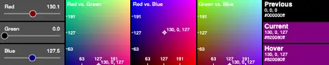 Color Panel 2D preview