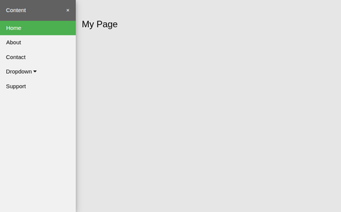 Collapsible Sidebar Example from W3.CSS preview
