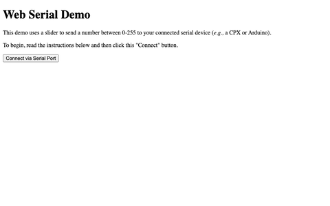 Simple Web Serial I/O Demo preview