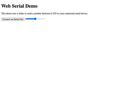 Web Serial Demo preview
