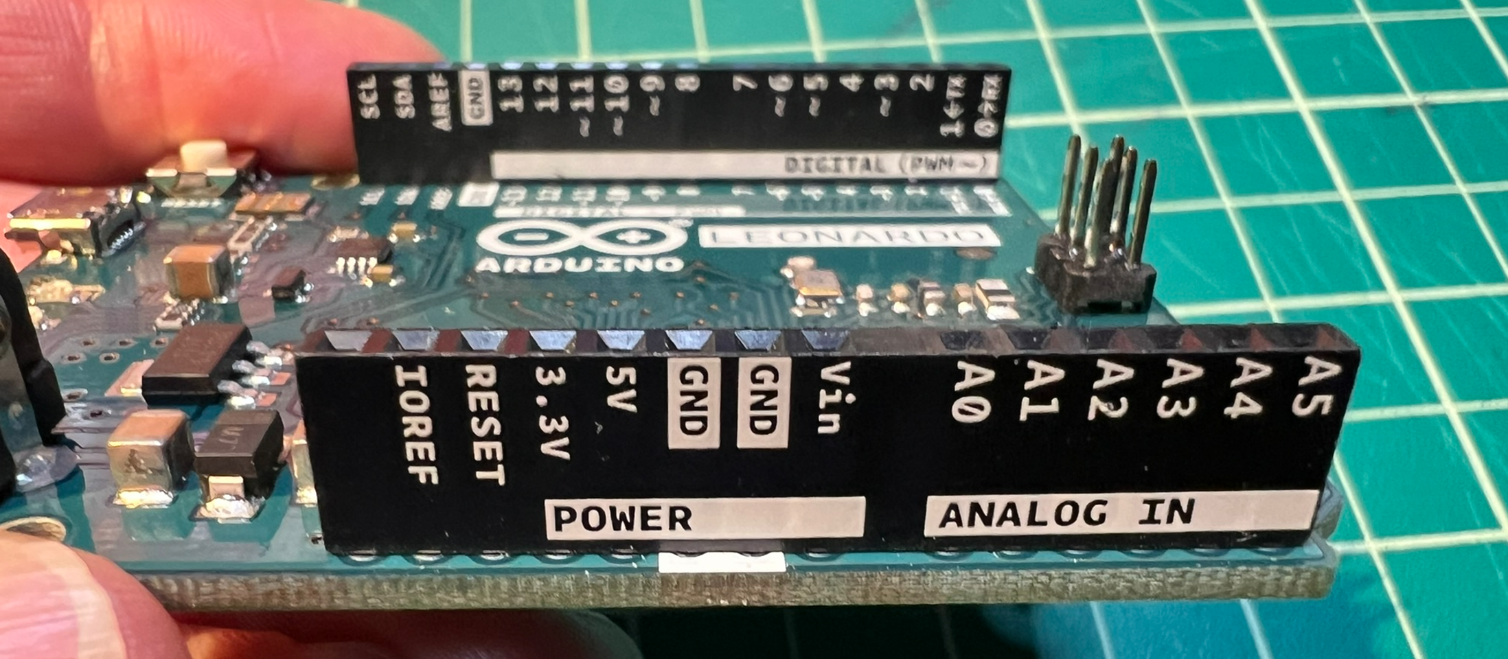 The standard six analog inputs on the Arduino Leonardo